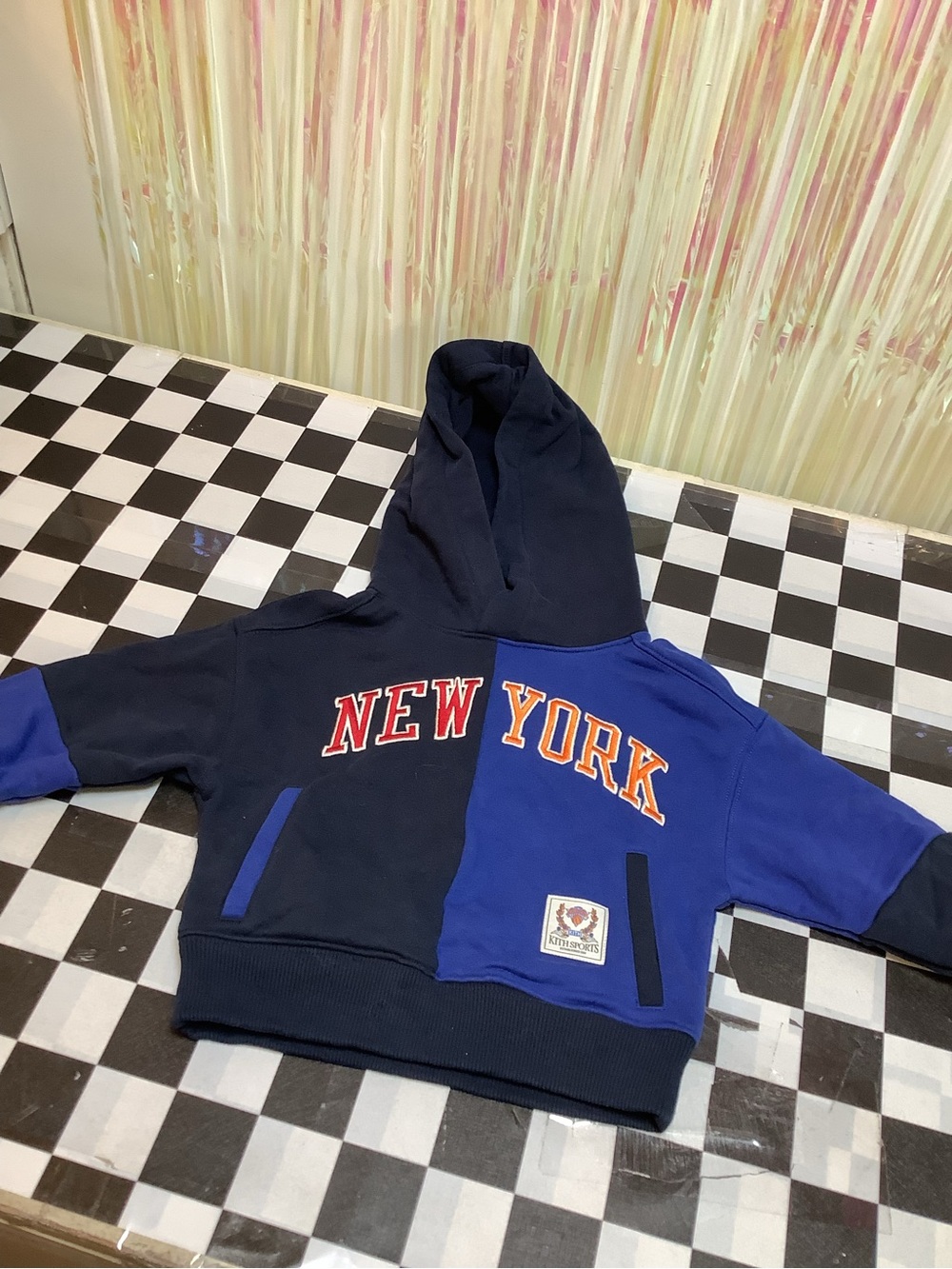 Kith New York Colorblock Hoodie - Navy & Royal Blue